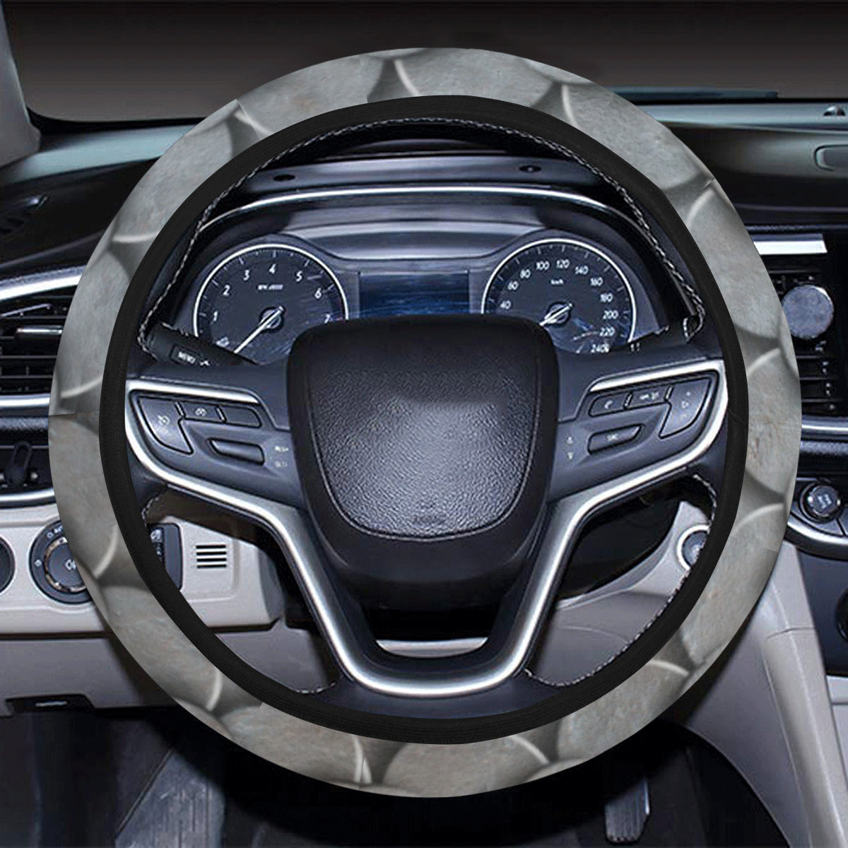 Armor Scales Pattern Print Design 03 Steering Wheel Cover with Elastic Edge