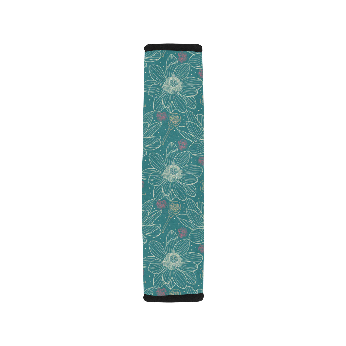 Lotus Pattern Print Design 01 Car Seat Belt Cover