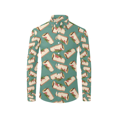 Cheesecake Pattern Print Design CK02 Men's Long Sleeve Shirt
