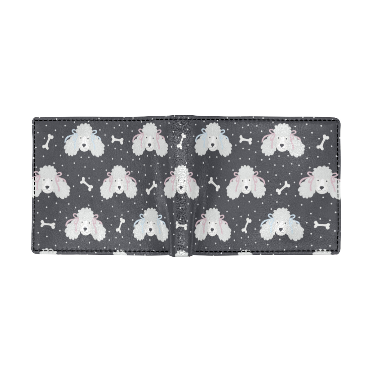 Poodle Pattern Print Design A03 Men's ID Card Wallet