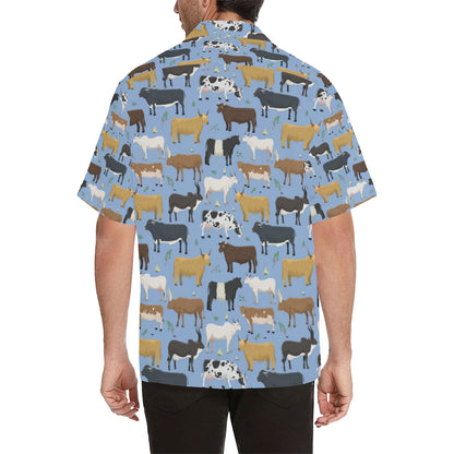 Cattle Pattern Print Design 02 Men's Hawaiian Shirt