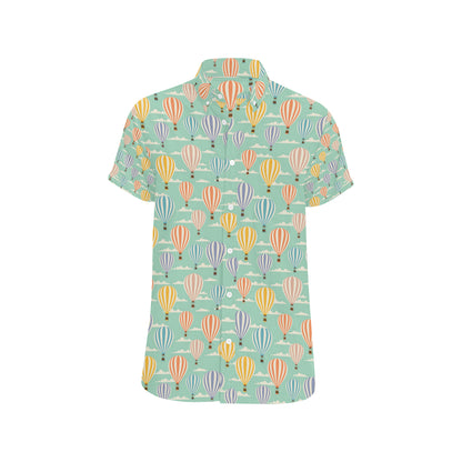 Ballon Pattern Print Design 01 Men's Short Sleeve Button Up Shirt
