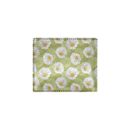 Daisy Pattern Print Design DS06 Men's ID Card Wallet