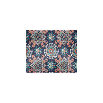 Bohemian Pattern Print Design 02 Men's ID Card Wallet