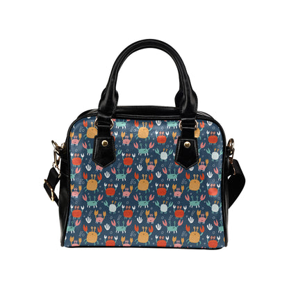 Crab Pattern Print Design 05 Shoulder Handbag