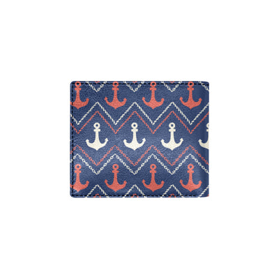 Anchor Pattern Print Design 07 Men's ID Card Wallet