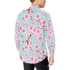 Cherry Blossom Pattern Print Design CB04 Men's Long Sleeve Shirt