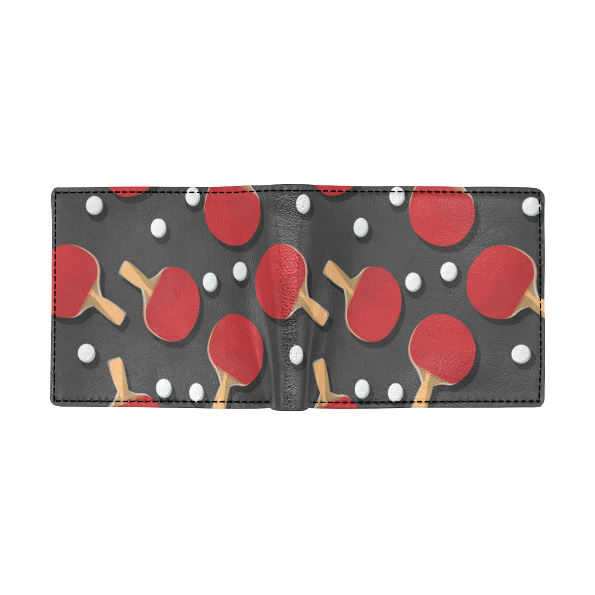 Ping Pong Pattern Print Design A05 Men's ID Card Wallet
