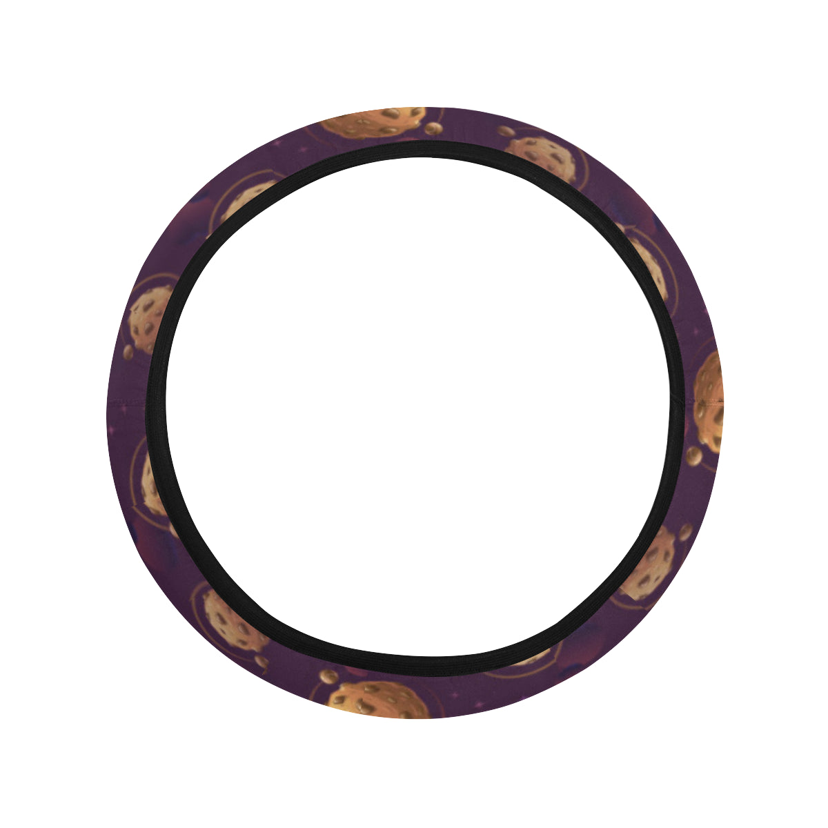 Cookie Pattern Print Design 03 Steering Wheel Cover with Elastic Edge