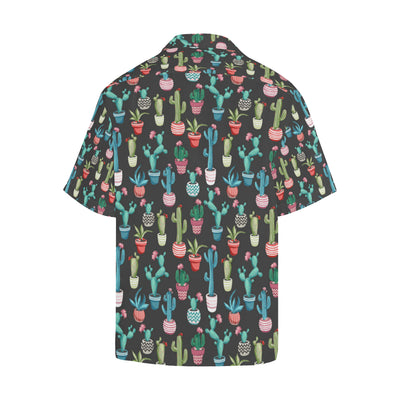 Cactus Pattern Print Design 02 Men's Hawaiian Shirt