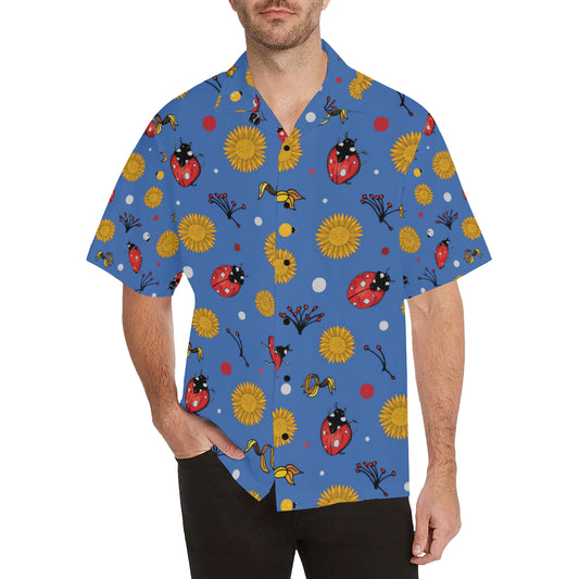 Ladybug Pattern Print Design 05 Men's Hawaiian Shirt