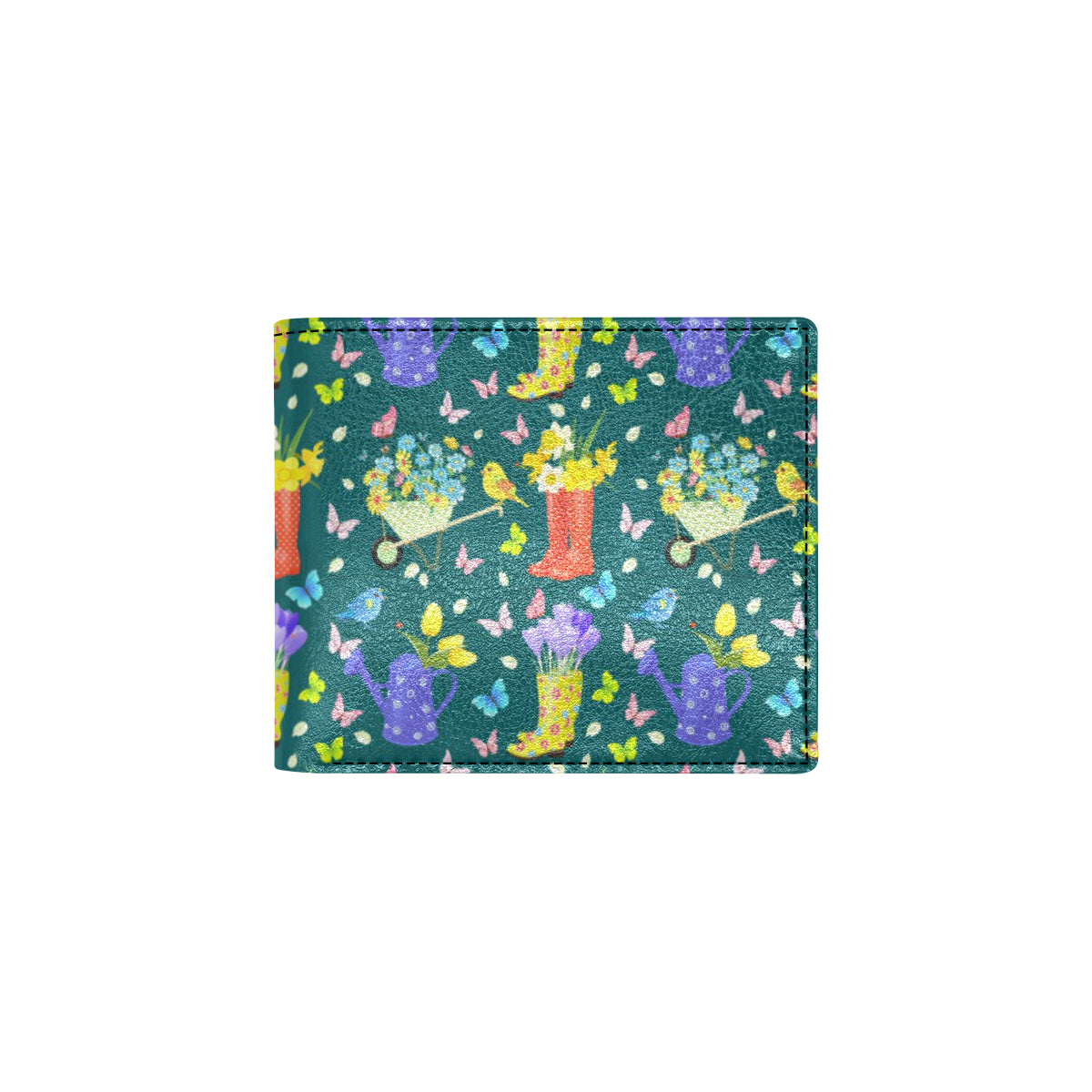 Gardening Pattern Print Design G08 Men's ID Card Wallet