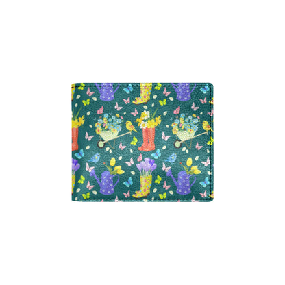 Gardening Pattern Print Design G08 Men's ID Card Wallet