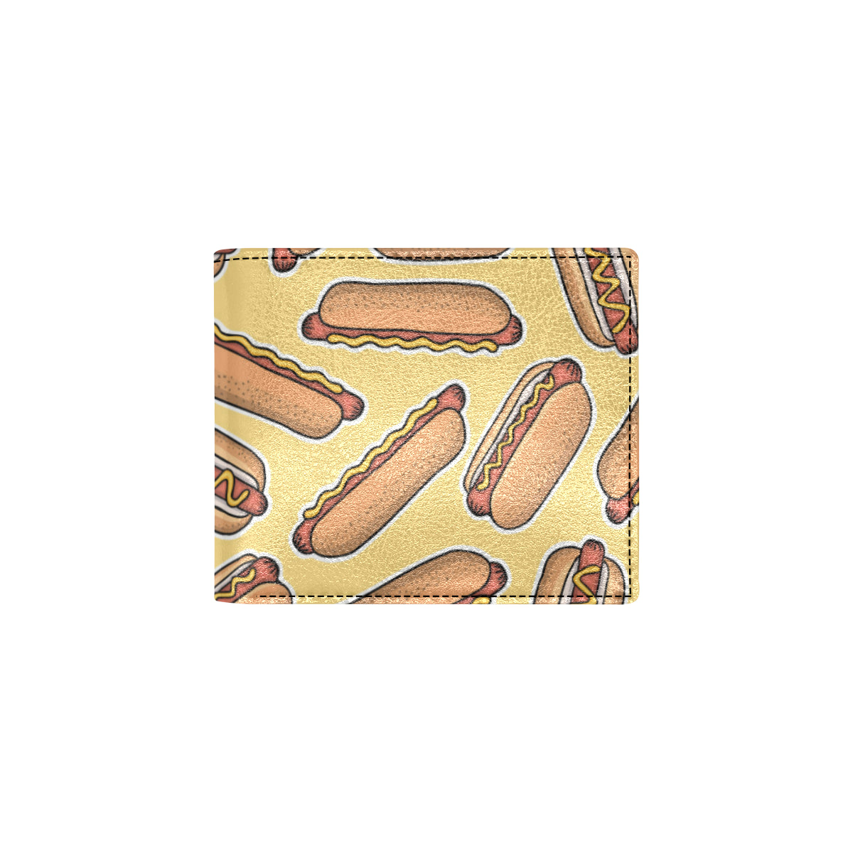 Hot Dog Pattern Print Design 01 Men's ID Card Wallet
