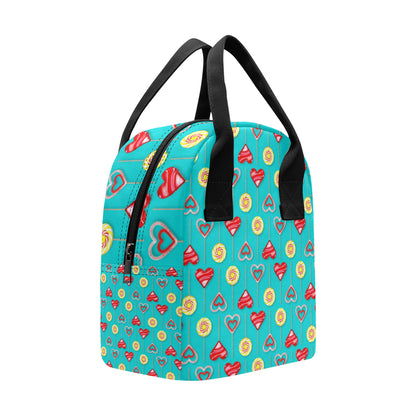 Lollipop Pattern Print Design LL06 Insulated Lunch Bag