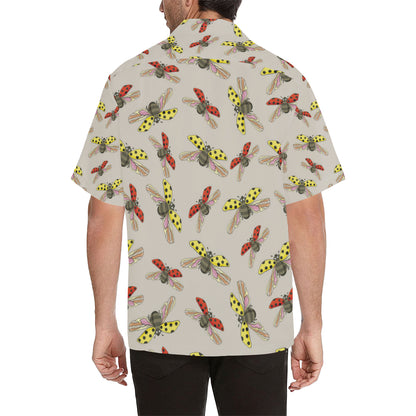 Ladybug Pattern Print Design 04 Men's Hawaiian Shirt