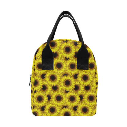 Sunflower Pattern Print Design SF011 Insulated Lunch Bag