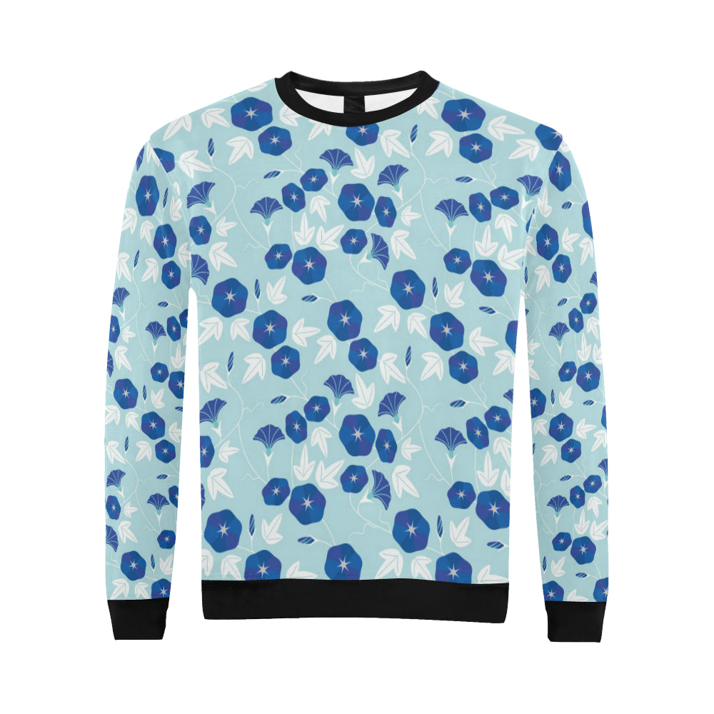 Morning Glory Pattern Print Design MG07 Men Long Sleeve Sweatshirt