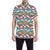 Tribal Wave Pattern Print Men's Short Sleeve Button Up Shirt