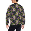 lotus Embroidered Pattern Print Design LO06 Men Long Sleeve Sweatshirt