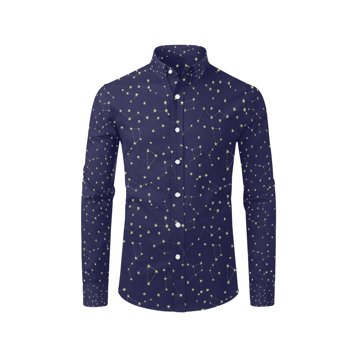 Constellation Pattern Print Design 02 Men's Long Sleeve Shirt