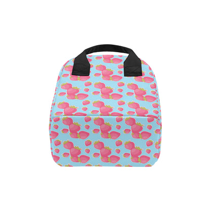 Strawberry Pattern Print Design SB04 Insulated Lunch Bag