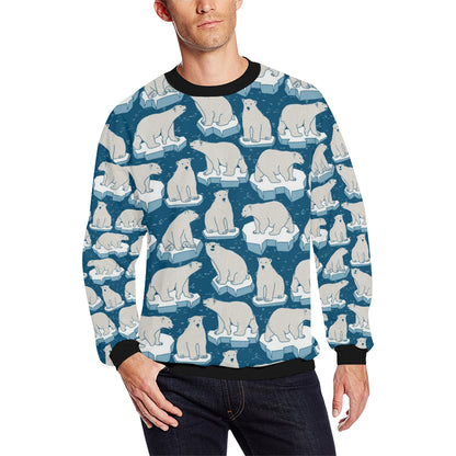 Polar Bear Pattern Print Design PB03 Men Long Sleeve Sweatshirt
