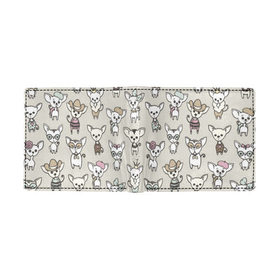 Chihuahua Pattern Print Design 02 Men's ID Card Wallet