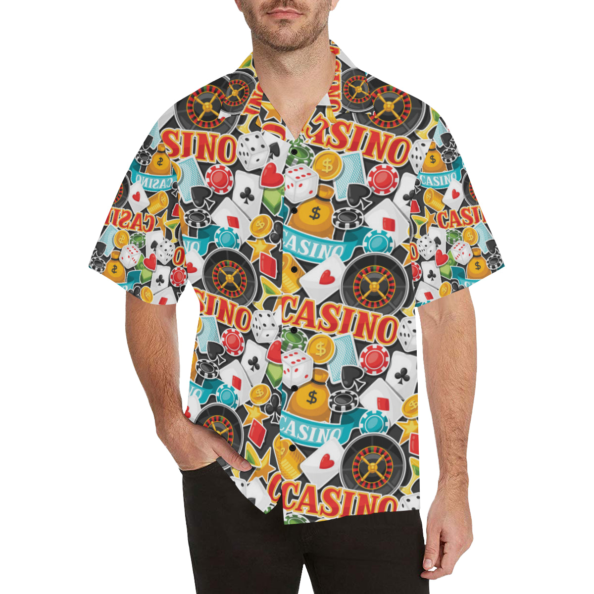 Casino Pattern Print Design 03 Men's Hawaiian Shirt