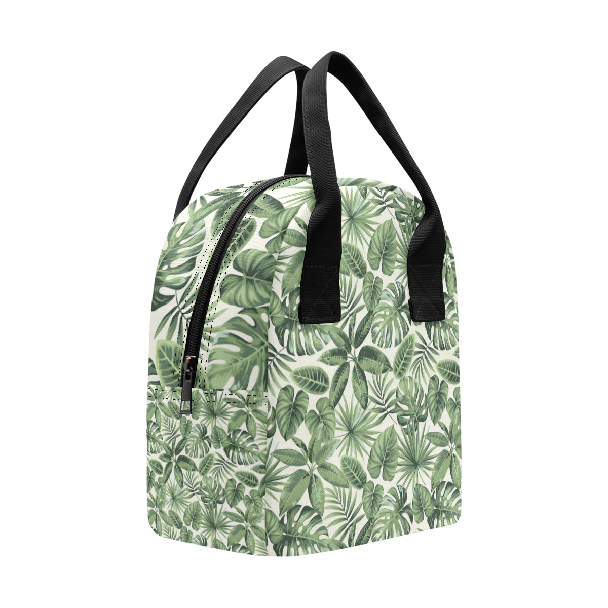 Palm Leaves Pattern Print Design PL014 Insulated Lunch Bag