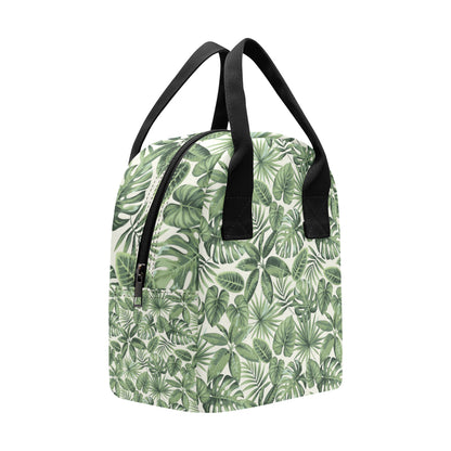 Palm Leaves Pattern Print Design PL014 Insulated Lunch Bag
