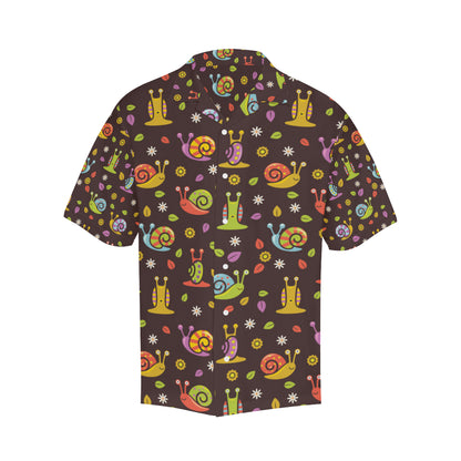 Snail Pattern Print Design 01 Men's Hawaiian Shirt