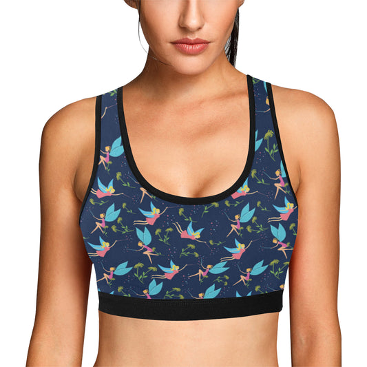 Fairy with flower Print Pattern Sports Bra