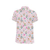 Cupcake Pattern Print Design CP03 Men's Short Sleeve Button Up Shirt