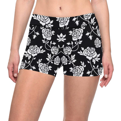 Rose Pattern Print Design RO013 Yoga Shorts