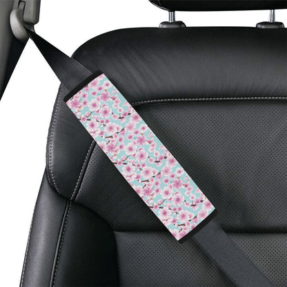 Cherry Blossom Pattern Print Design 01 Car Seat Belt Cover