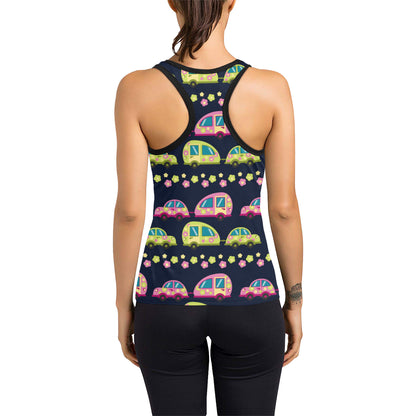 Camper Cute Camping Design No 3 Print Women's Racerback Tank Top