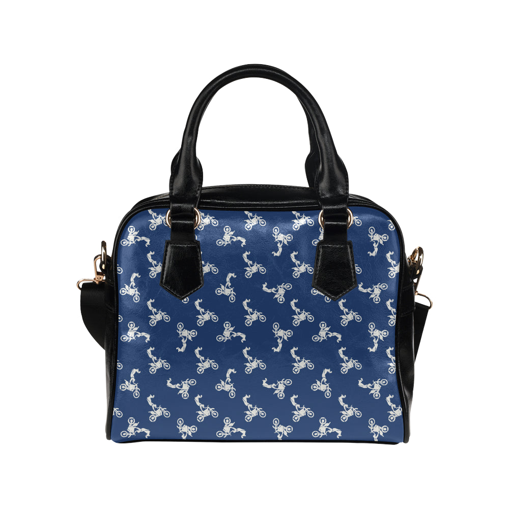 Motocross Pattern Print Design 01 Shoulder Handbag
