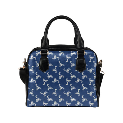 Motocross Pattern Print Design 01 Shoulder Handbag