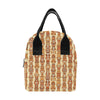 Tiki Orange Vertical Pattern Insulated Lunch Bag