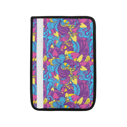 Psychedelic Mushroom Pattern Print Design A03 Car Seat Belt Cover