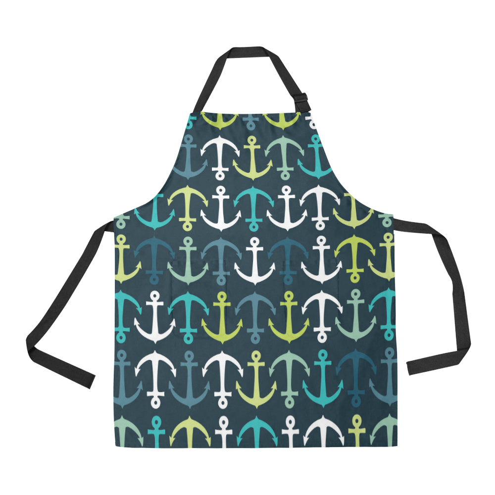 Anchor Pattern Print Design 03 Apron with Pocket