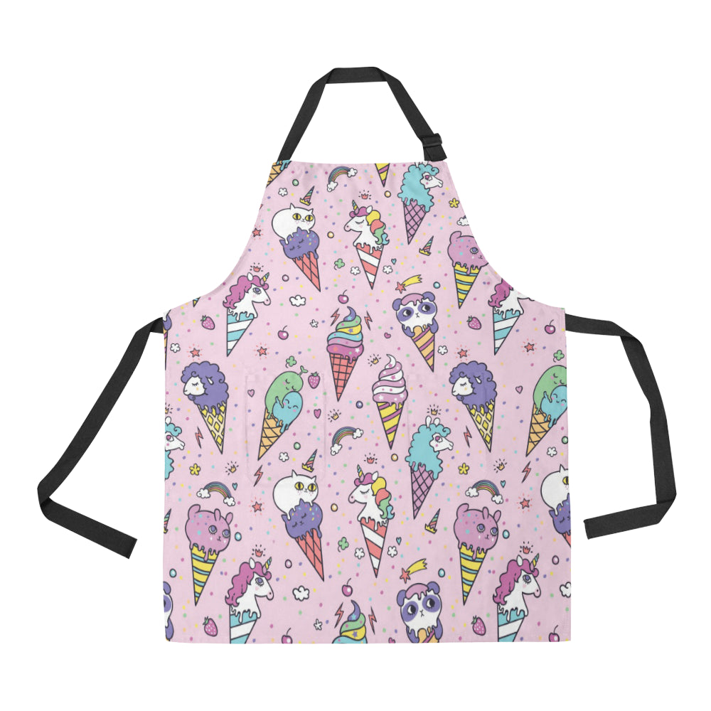 Ice Cream Pattern Print Design IC05 Apron with Pocket