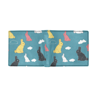 Rabbit Pattern Print Design RB014 Men's ID Card Wallet