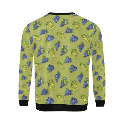Grape Pattern Print Design GP08 Men Long Sleeve Sweatshirt