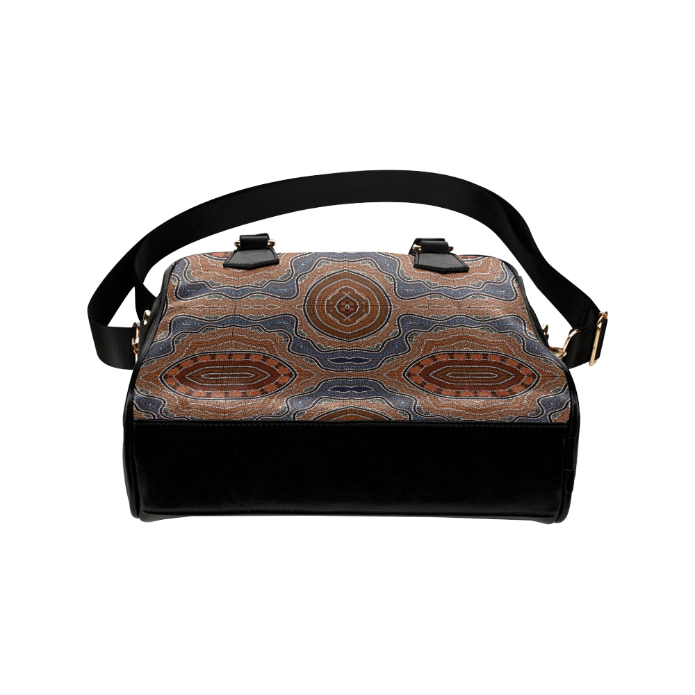 Aboriginal Pattern Print Design 01 Shoulder Handbag