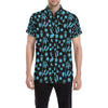 Beach Scene Pattern Print Design 03 Men's Short Sleeve Button Up Shirt