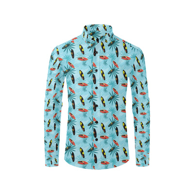 Surfboard Themed Pattern Men's Long Sleeve Shirt