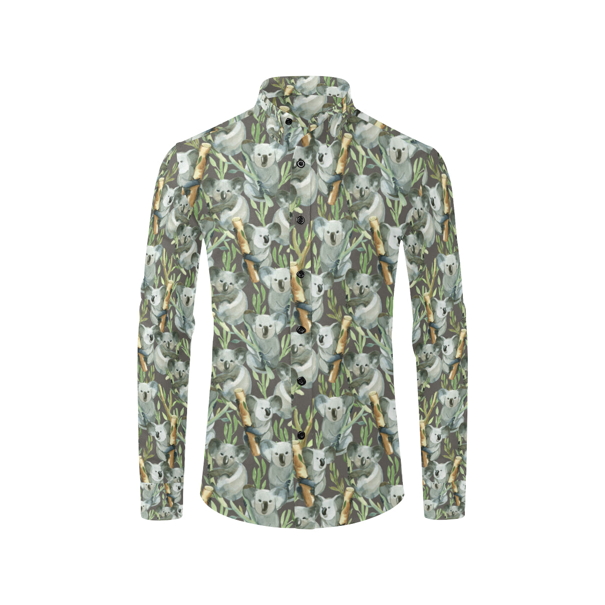 Koala Pattern Design Print Men's Long Sleeve Shirt