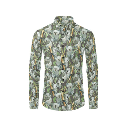 Koala Pattern Design Print Men's Long Sleeve Shirt